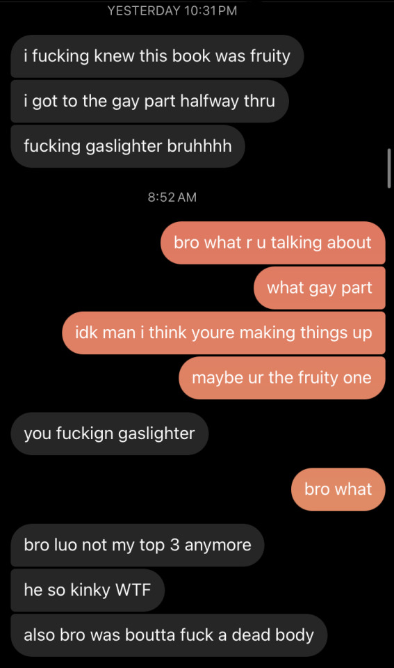 So Today I Tricked My Very Straight Male Friend Into Reading Svsss Part 2 (because That Reblog Was Getting