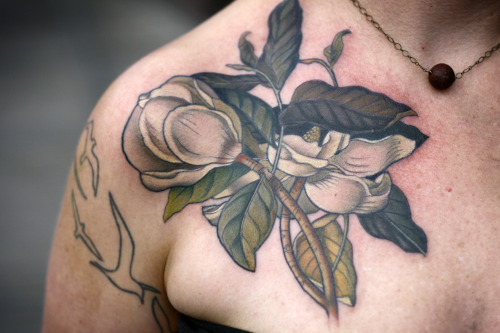wonderlandtattoospdx:  Two tattoos one one nice lady!  By Alice Kendall