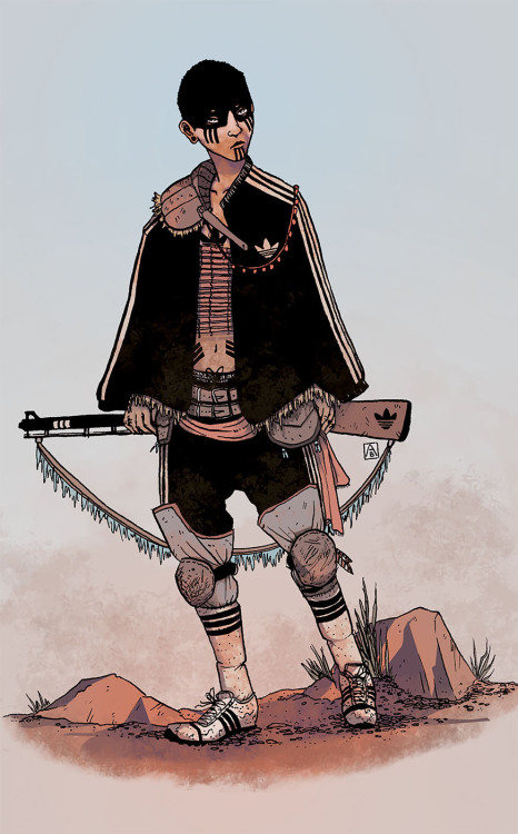 amber-lee-bellerjeau:Lotus Warrior, wandering the wastelands.(Redbubble)