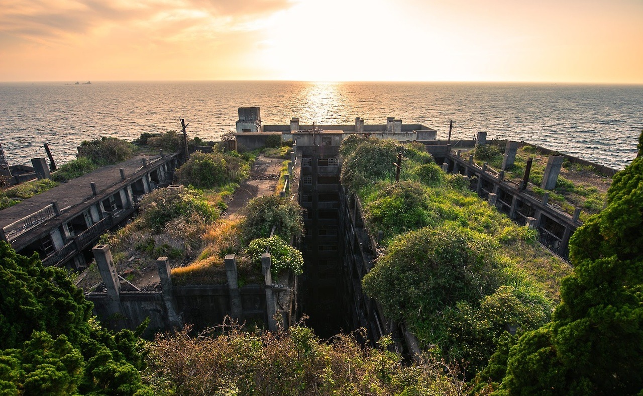 congenitaldisease:Hashima Island is an abandoned island which lies approximately