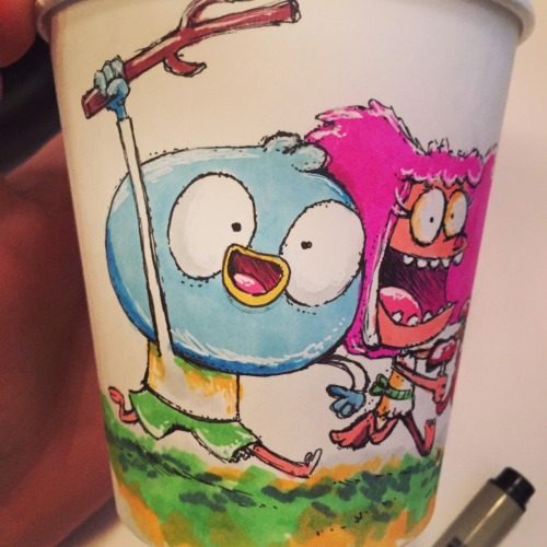 javadoodles: Harvey Beaks Java doodles! Throwback Thursday to this awesome Harvey cup by Java Doodle