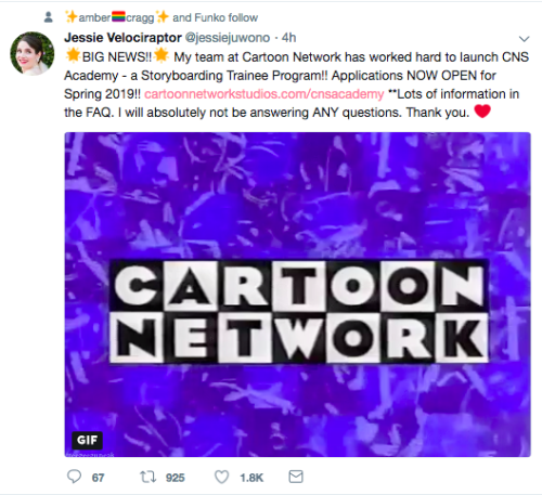 faelapis:so this is pretty cool: cartoon network is offering paid trainee positions for aspiring sto