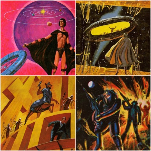 boomerstarkiller67:  Details of sci-fi book covers from the 60s and 70s by Jack Gaughan 