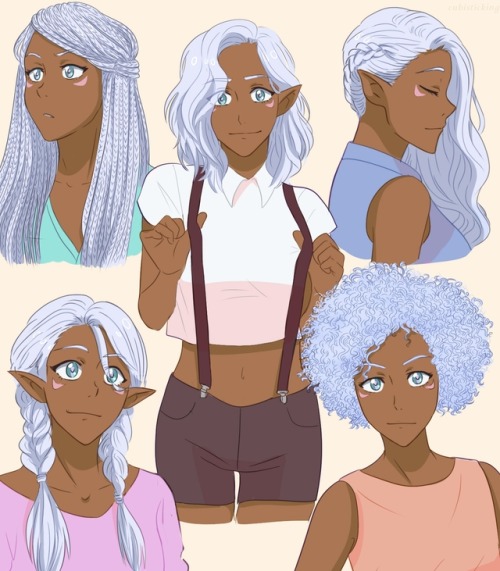 Allura Hair Style Doodles with weird colors ヾ（〃＾∇＾）ﾉ♪