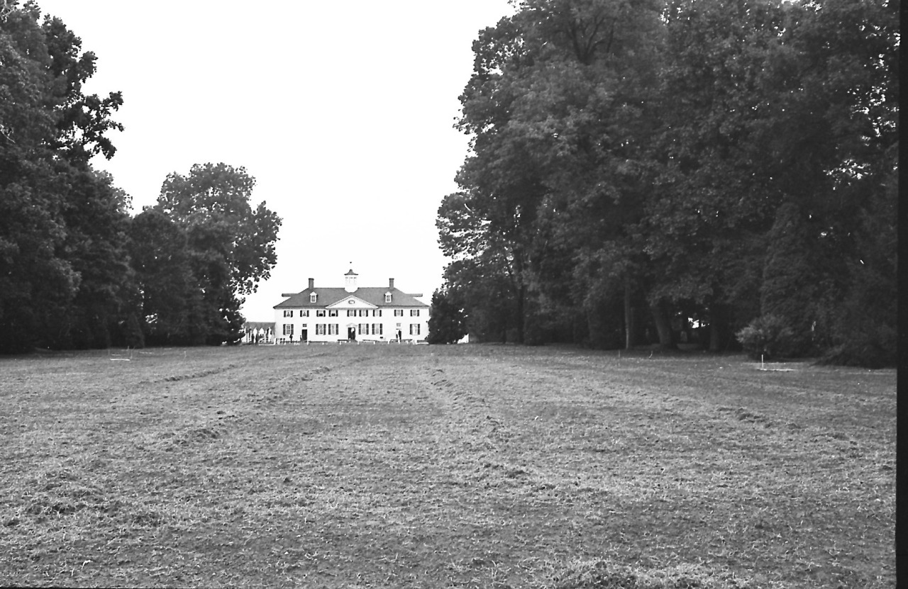 Mt. Vernon From the Lawn, Fairfax County, 1974. The house is usually