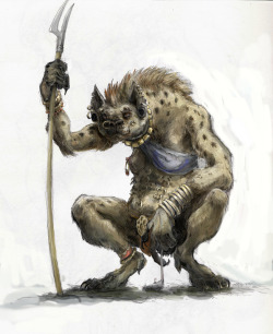 gnoll-train:  Gnole Tribeswoman Colored by megamoth  