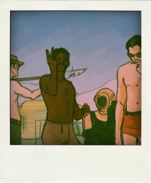kocheidoodle:  some captions are to be read the real reason the new comic is late is because they’re all having fun with polaroids at the beach 
