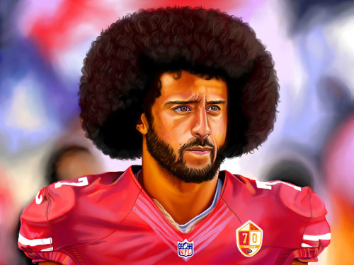 artofalexfields:Colin Kaepernick, American hero. Created with Painttool SAI