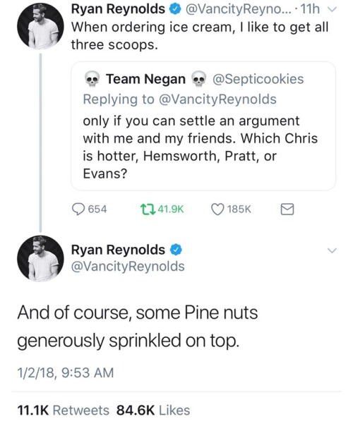 Added to the long list why I love Ryan Reynolds.