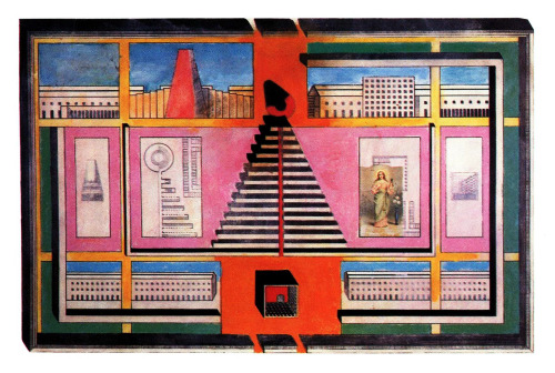 Aldo Rossi, Drawing for Cemetery at Modena, Composition with Saint Apollonia, 1977