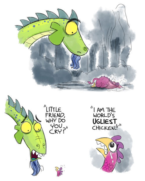 joshua-wright:  This is actually a reworking of a pre-Slack Wyrm post I made to Tumblr about four years ago, so if you’ve been following me for a while, you might remember it. I just couldn’t resist adding the cockatrice into the Slack Wyrm world.