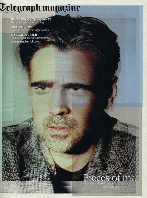 colinscans:Colin Farrell article for Telegraph Magazine, October 2015 by Stephanie Rafanelli, photog