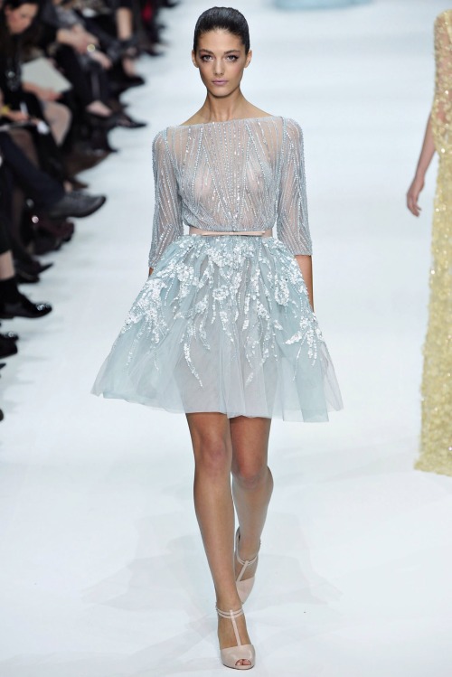 covet-couture:Elie Saab, Spring/Summer 2012 Couture She is gorgeous!  Her legs look so soft too