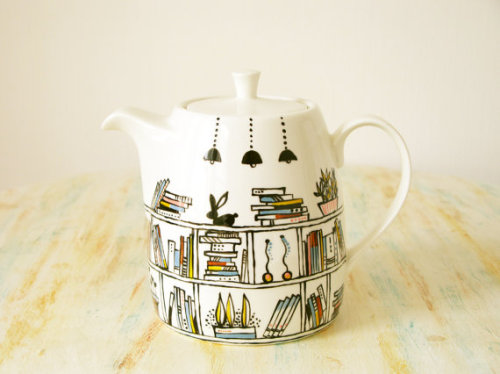 irisnectar: Hand-painted teapot by roootreee on etsy