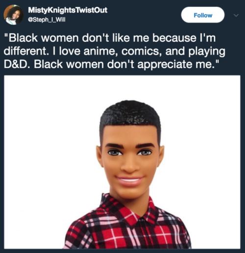 futureblackpolitician: tashabilities: pussypoppinlikepopcorn:lagonegirl:Ken Dolls WildinOmfg