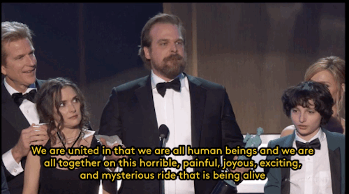 refinery29: Watch: Trust us that it’s not clickbait when we say this speech about punching Nazis was so fired up that it changed our lives The theme of the 2017 SAG Awards was unity, unity, and more unity. For one of the final speeches of the night,