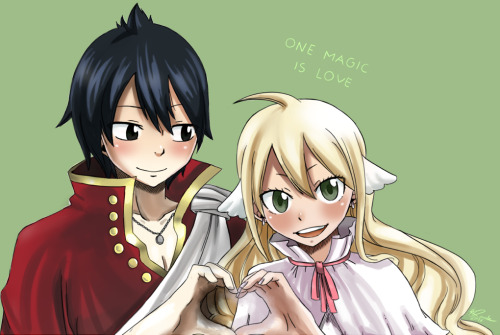 charuzu2712:  One magic is love!Zeref Dragneel & Mavis Vermilion  come in on my new twitter!!
