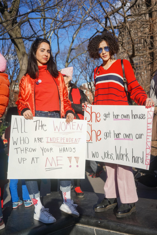 tagdavid: activistnyc: On March 8, 2017 for International Women’s Day, activists went on strike for “a day without a woman” and gathered at Washington Square Park to rally for women’s rights and gender equality. Pussy Power? That’s just offensive