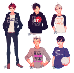 smaskvxn:  so i was looking through volleyball shirts and this is the fruit of my labor 