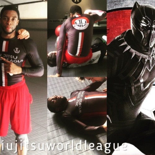 chadwickbosemanlovers:Mancrush Monday! Chadwick Boseman training in jiujistu for the upcoming Black 