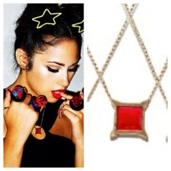 jasminevstyle:  Jasmine looking gorgeous in this photoshoot wearing a Loud Love Jewelery Star Necklace in Red. Get it for 赭.00 below:http://www.loudlovejewelry.com/shop/index.php?route=product/product&amp;path=68_70_114&amp;product_id=290