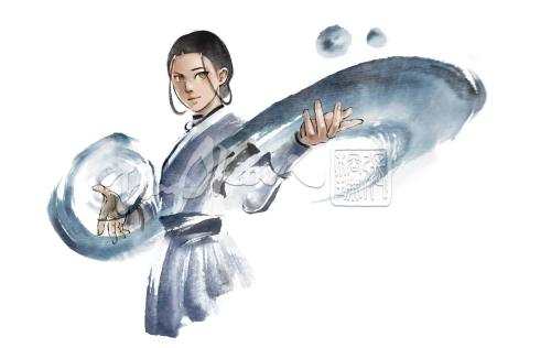 avatar-news:WATER 水Official illustrations of Katara, Sokka, and Pakku by JungShan, from the new