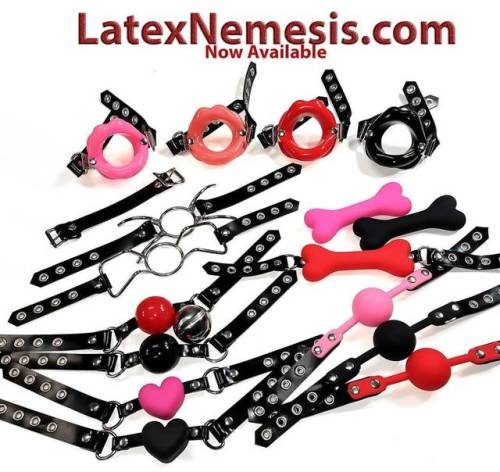 latexnemesis:  Finally available on the website under Gags & Hood Extras. Even more styles coming in a few weeks! We just love #gags !  #fetish #bdsm #latex #latexhood #bondage #ballgag #sexy #lips #rubberaddict #rubbergirls #rubbermask  (at Latex