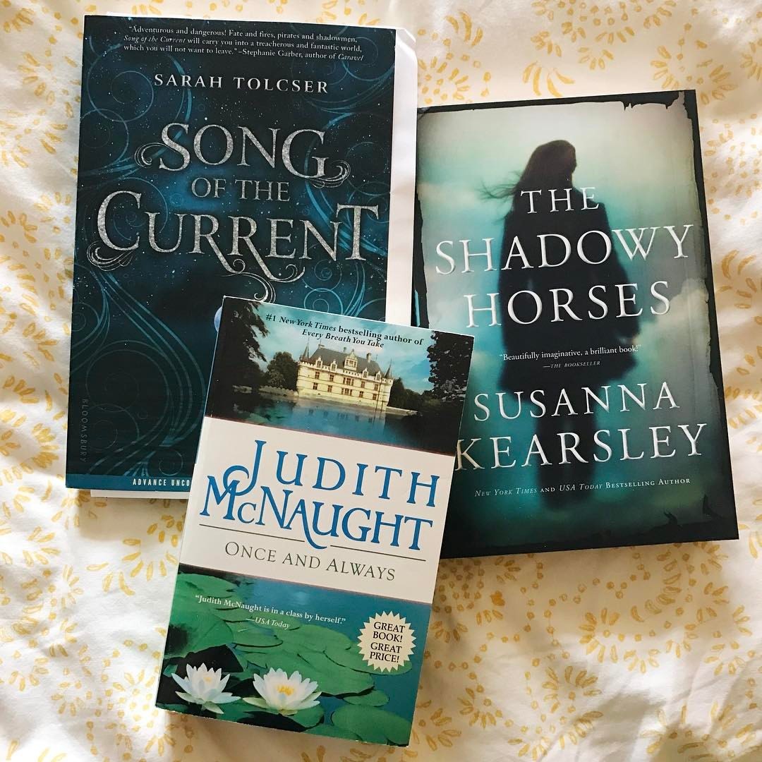 Today’s #bookmail! We’re all about blue covers today, it seems. I’m soooo excited about Once and Always and The Shadowy Horses, and HUGE thanks to @bloomsburypublishing for the ARC of Song of the Current!! Yay books! 📚
#books #bookstagram #instabooks...