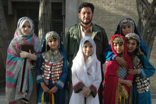 fallenpeach: Hazaragi girls in traditional dress, Afghanistan