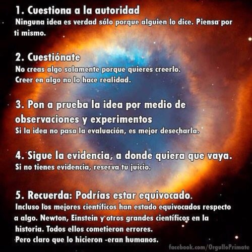 #yesoesasi visto en frasesateas:
“ 5 reglas de la ciencia. #cosmos #ciencia #science
”