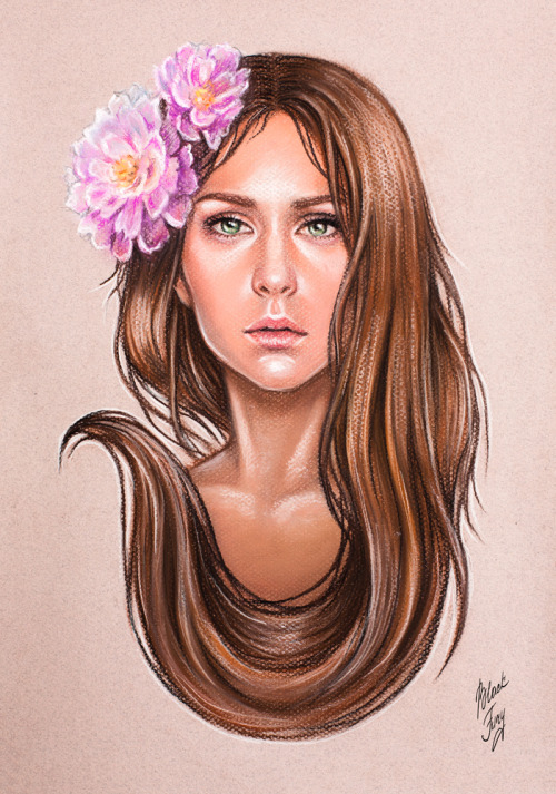 portrait in pastel