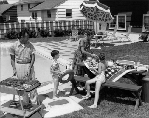 Backyard Summer, poolside!  1955