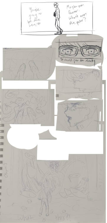 First Loop &ndash; WIPUgh so I doodled a rough 3-page comic in my sketchbook last night at absurd ho