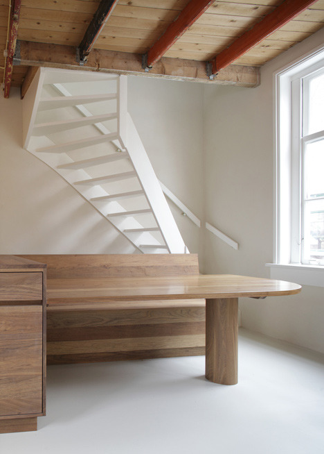 {Two different projects with a stair as a kind of central feature. The first five photos features an