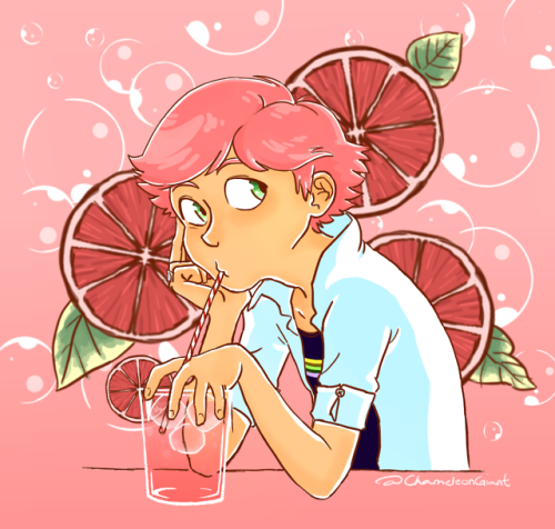 chameleongiant: Danggit @buggachat Y’all were drawing so many pink-haired versions of this boy