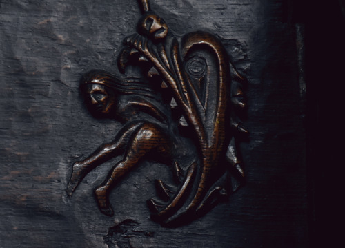 Devil  misericords- St Lawrence Church Ludlow