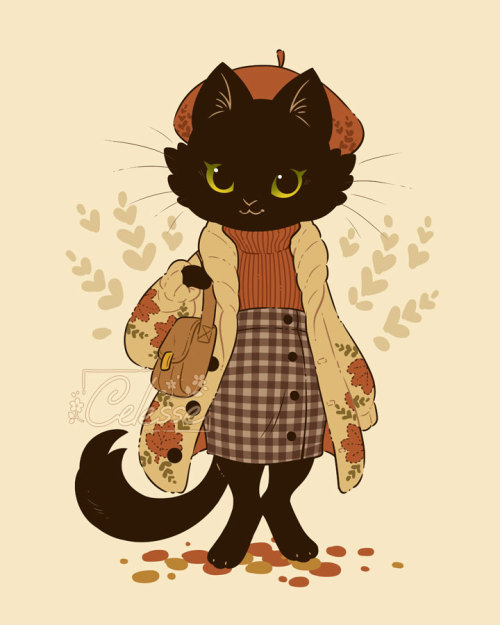 celesse:    Fall vibes 🧡🍂  🐱  🍂🧡  