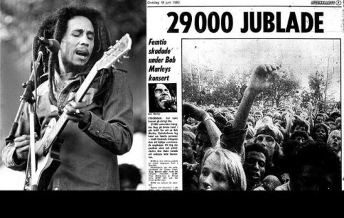 The Story Of Marley At The Grona Lund, 1980: Thirty-two thousand people were forced into trees, amon