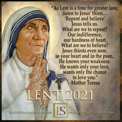 LentAs Lent is the time for greater love, listen to Jesus’ thirst…‘Repen t and be