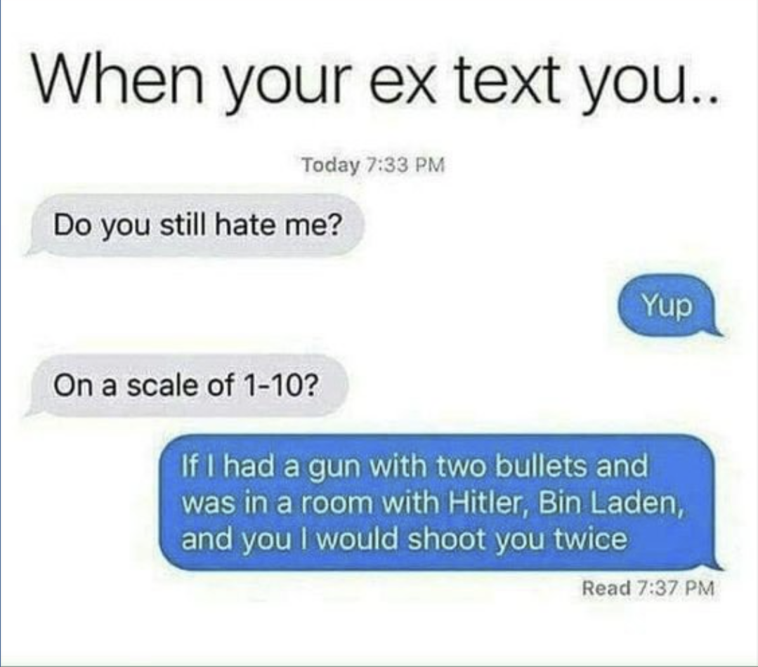 SRS Funny — When your ex text you..