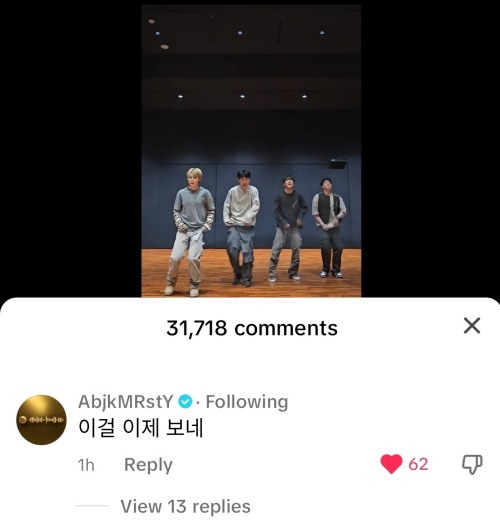 Jk Liked And Commented On Jms Closer Than This Tiktok