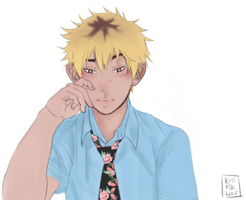 A concept doodle of Hide based on @midori-verte fic ( Dont Let Me down) !! for the @hidebigbang