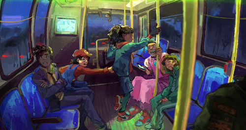 meruz:taking the bus home halloween night