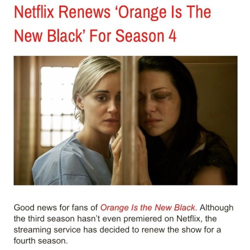 sailsiinthesky: lauraprepon: It’s official!! #OITNB will be back for a season 4!! #alexvause #season4 #madnessensues #cantwait   How did I not know this yet?