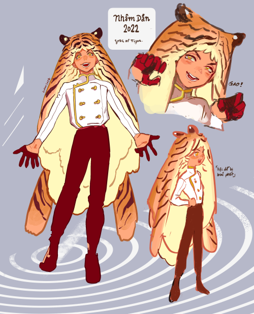 hanabus-a: Happy Year of Tiger! This will be the final children zodiac gijinka I’ve committed 