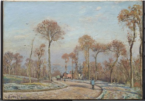 The Road to Versailles, Louveciennes: Morning Frost, Camille Pissarro, 1871