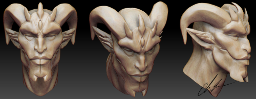 WIP for the new year, finally! A bust of my buddy DJ’s engott king, Iddol that I’ve