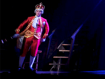 jgroffdaily:Little moments of Jonathan Groff as King George III in Hamilton