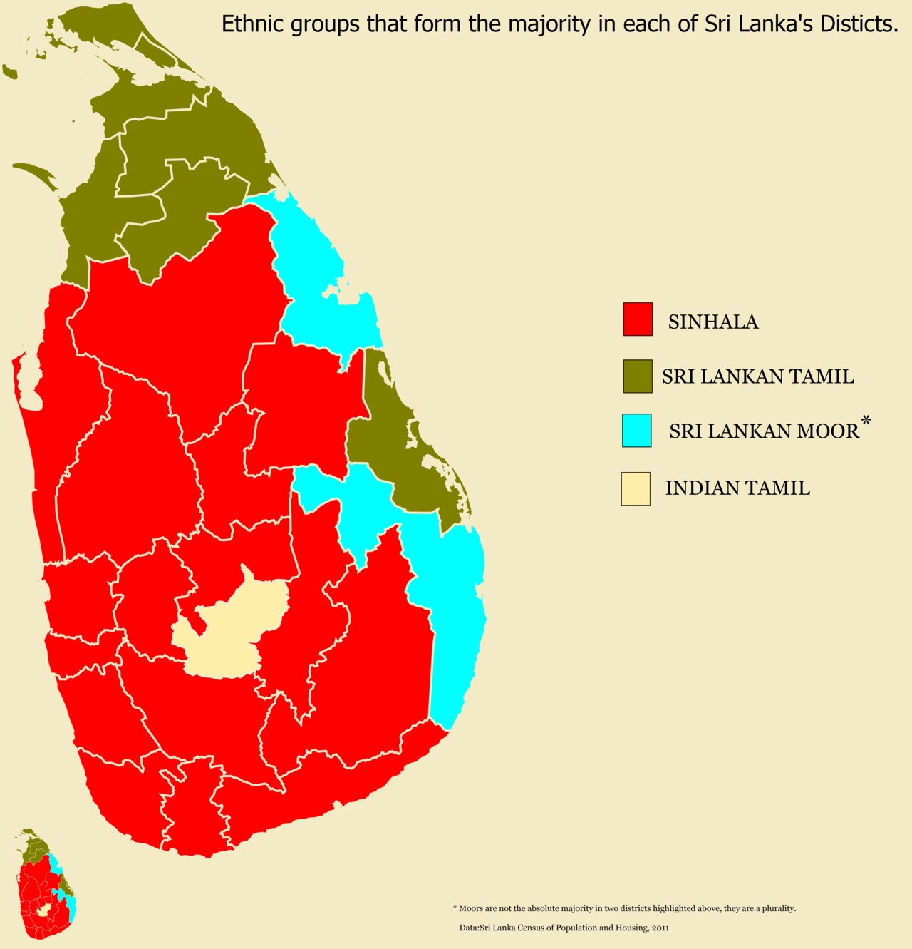 Sri Lanka Ethnic Groups That Form The Majority In Maps On The Web