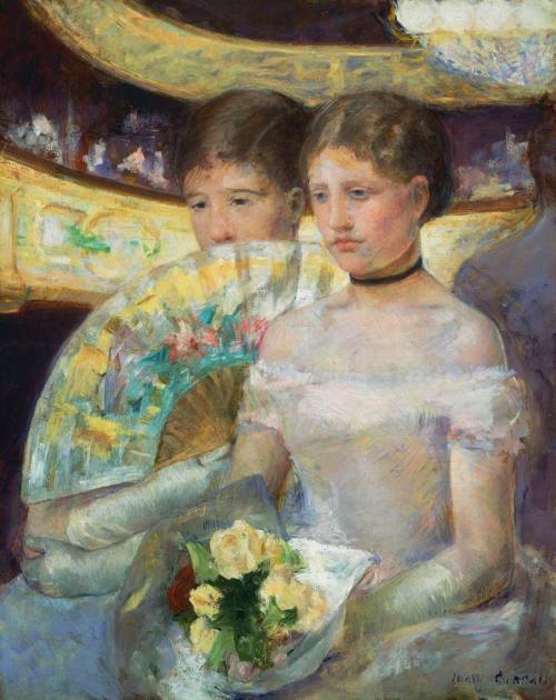 ⭐Mary Cassatt , American, 1844~1926~Two Women in a Loge~ (1882)Oil on canvas, 111.1 x 95.3 cm.Nation